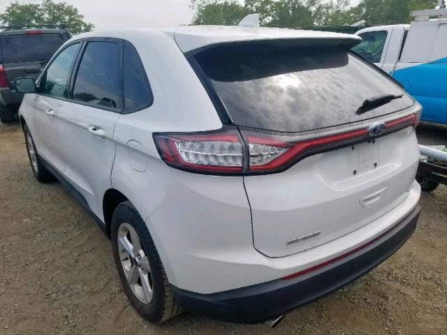 2FMTK3G96FBB83274 - 2015 FORD EDGE SE WHITE photo 3