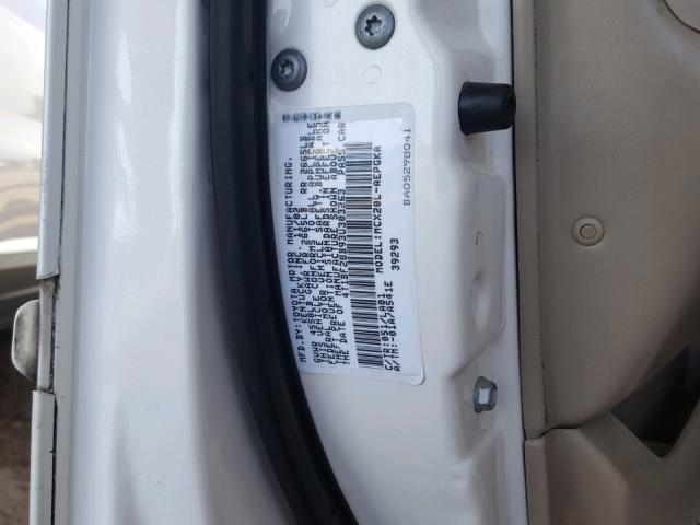 4T1BF28B93U303263 - 2003 TOYOTA AVALON XL WHITE photo 10