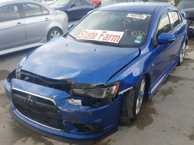 JA32U8FWXFU008551 - 2015 MITSUBISHI LANCER GT BLUE photo 2