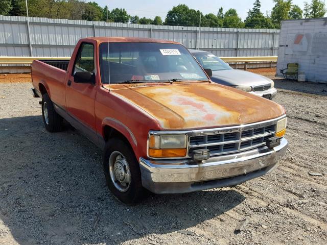 1B7FL26X3PS126661 - 1993 DODGE DAKOTA RED photo 1