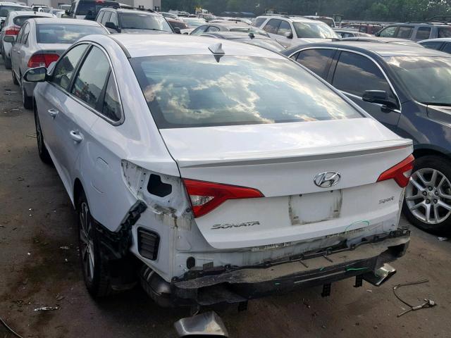 5NPE34AFXGH291871 - 2016 HYUNDAI SONATA SPO WHITE photo 3