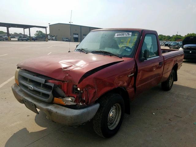 1FTYR10V1XPB81461 - 1999 FORD RANGER MAROON photo 2