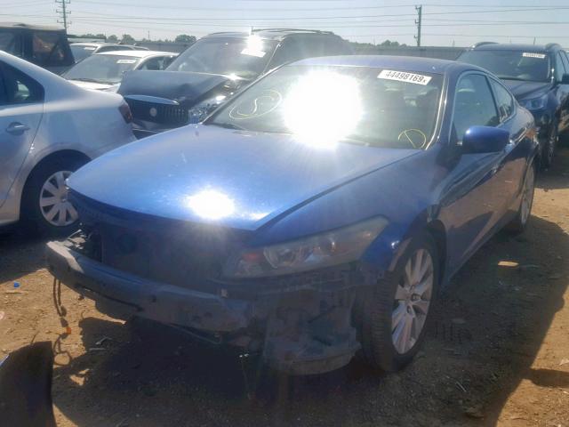 1HGCS22889A000388 - 2009 HONDA ACCORD EXL BLUE photo 2