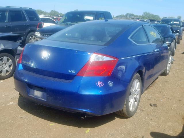 1HGCS22889A000388 - 2009 HONDA ACCORD EXL BLUE photo 4