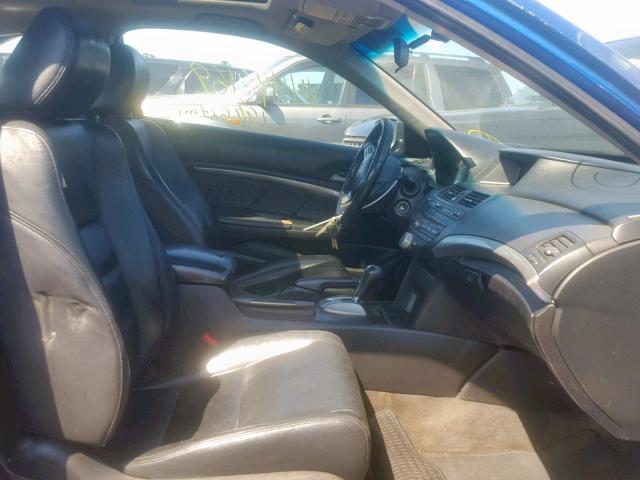 1HGCS22889A000388 - 2009 HONDA ACCORD EXL BLUE photo 5