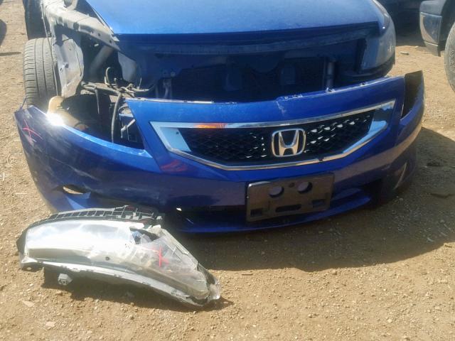 1HGCS22889A000388 - 2009 HONDA ACCORD EXL BLUE photo 9