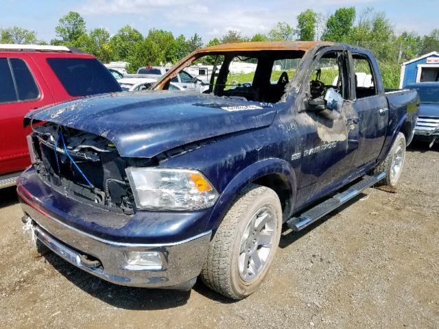 1C6RD7NT2CS276395 - 2012 DODGE RAM 1500 L BLUE photo 2