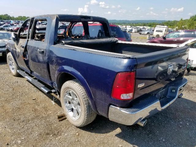 1C6RD7NT2CS276395 - 2012 DODGE RAM 1500 L BLUE photo 3