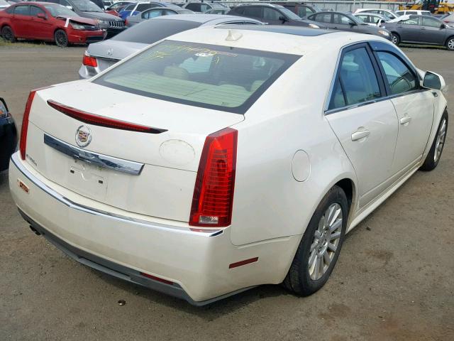 1G6DG5EY4B0151051 - 2011 CADILLAC CTS LUXURY WHITE photo 4