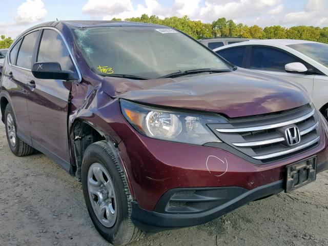 5J6RM3H31DL038704 - 2013 HONDA CR-V LX MAROON photo 1