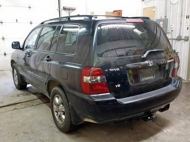 JTEDP21A340008305 - 2004 TOYOTA HIGHLANDER BLACK photo 3