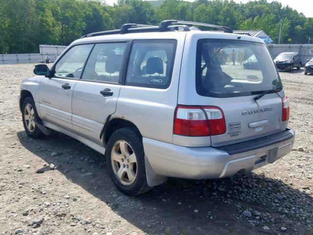 JF1SF65612H755272 - 2002 SUBARU FORESTER S SILVER photo 3