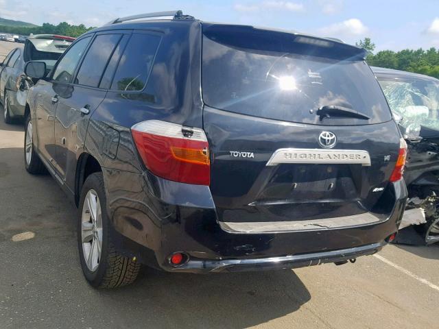 JTEES42A782091969 - 2008 TOYOTA HIGHLANDER BLACK photo 3