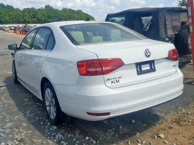 3VWLA7AJ6FM265745 - 2015 VOLKSWAGEN JETTA TDI WHITE photo 3