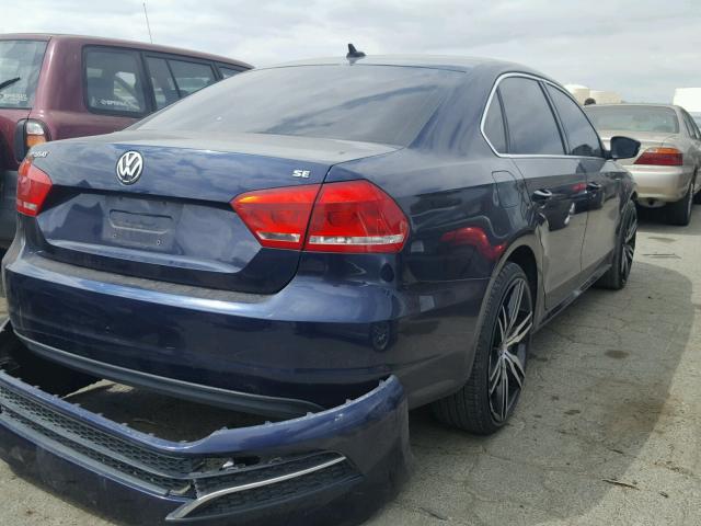 1VWBP7A31DC067701 - 2013 VOLKSWAGEN PASSAT SE BLUE photo 4