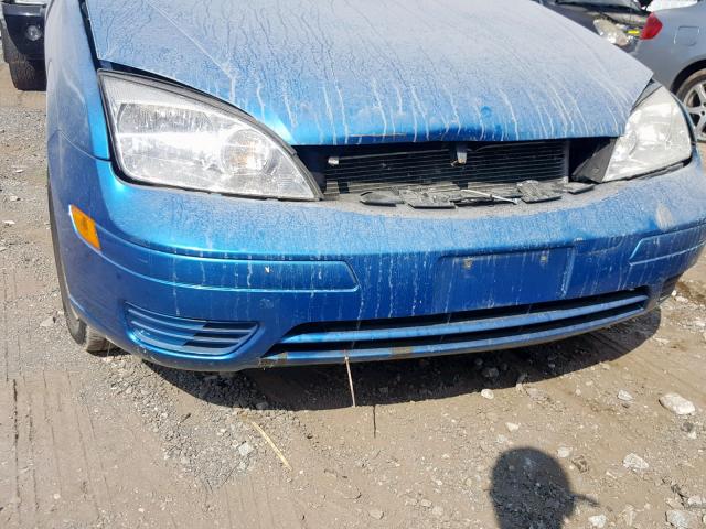 1FAHP34N87W137643 - 2007 FORD FOCUS ZX4 BLUE photo 9