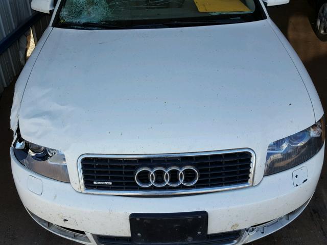 WAULT68E25A005691 - 2005 AUDI A4 3.0 QUA WHITE photo 7