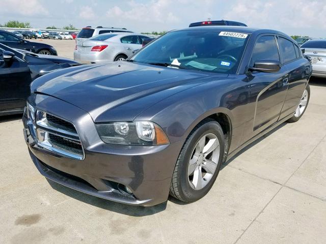 2C3CDXHG4EH262462 - 2014 DODGE CHARGER SX GRAY photo 2