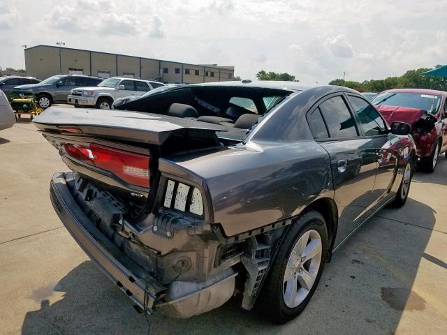 2C3CDXHG4EH262462 - 2014 DODGE CHARGER SX GRAY photo 4