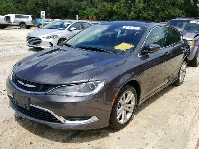 1C3CCCAB5FN681553 - 2015 CHRYSLER 200 LIMITE CHARCOAL photo 2