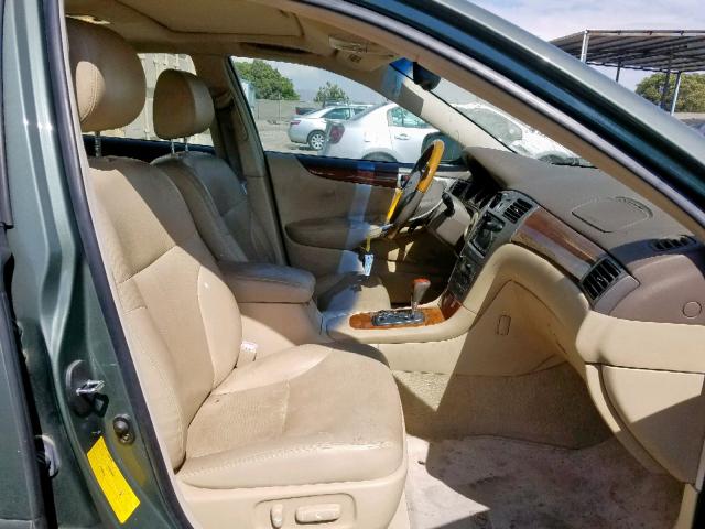 JTHBA30G855075574 - 2005 LEXUS ES 330 GREEN photo 5