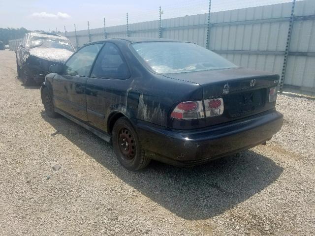 1HGEJ6225WL001660 - 1998 HONDA CIVIC DX BLACK photo 3