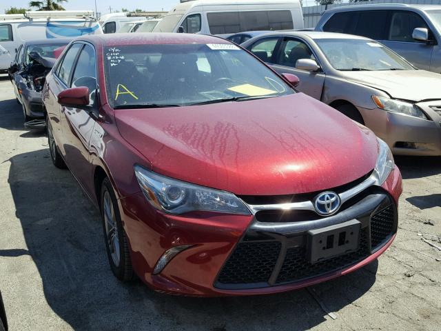 4T1BD1FKXFU156166 - 2015 TOYOTA CAMRY HYBR RED photo 1