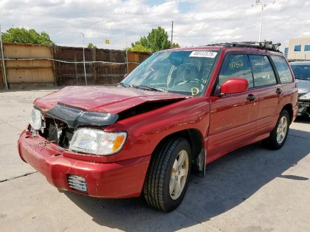 JF1SF65672H723216 - 2002 SUBARU FORESTER S RED photo 2