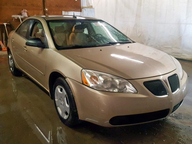 1G2ZF57B384117350 - 2008 PONTIAC G6 VALUE L GOLD photo 1