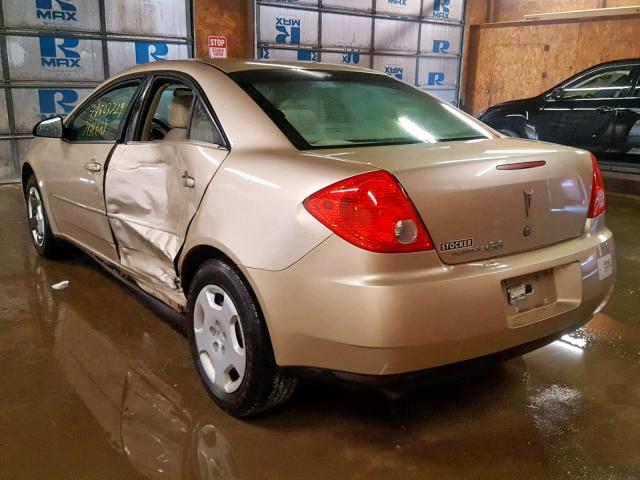 1G2ZF57B384117350 - 2008 PONTIAC G6 VALUE L GOLD photo 3