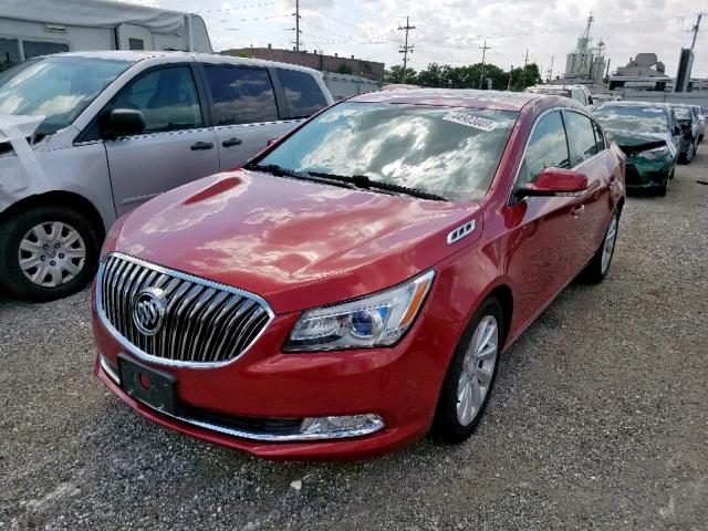 1G4GB5G35EF157075 - 2014 BUICK LACROSSE RED photo 2