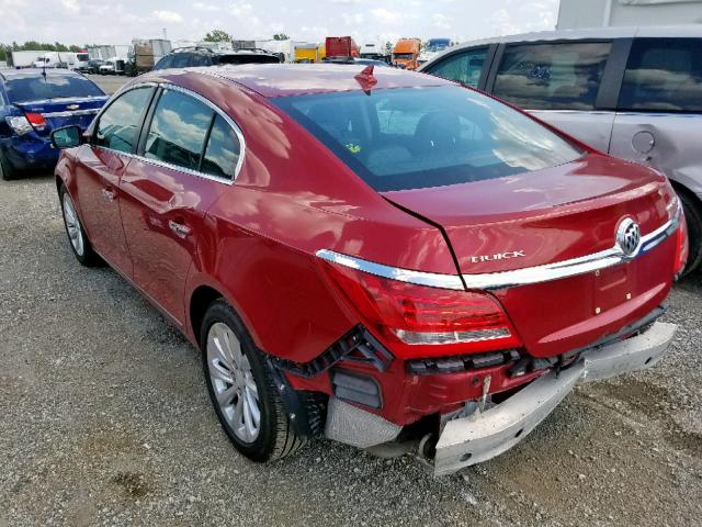 1G4GB5G35EF157075 - 2014 BUICK LACROSSE RED photo 3