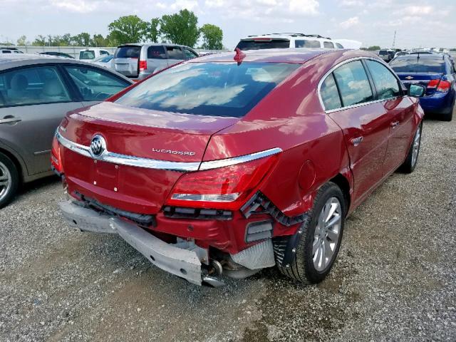 1G4GB5G35EF157075 - 2014 BUICK LACROSSE RED photo 4