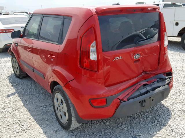 KNDJT2A55D7584054 - 2013 KIA SOUL RED photo 3