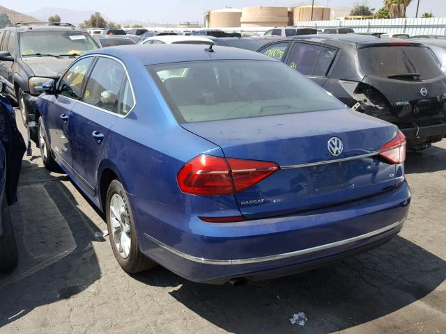 1VWAT7A39GC036823 - 2016 VOLKSWAGEN PASSAT S BLUE photo 3