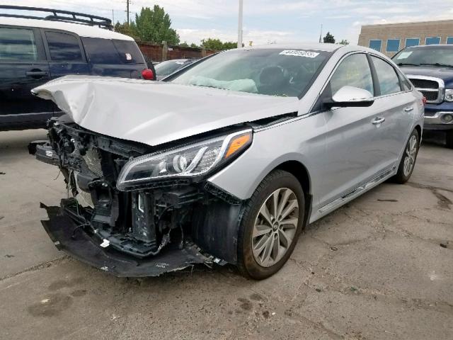 5NPE34AF5FH118046 - 2015 HYUNDAI SONATA SPO SILVER photo 2