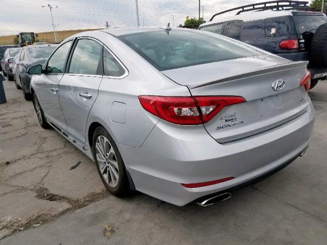 5NPE34AF5FH118046 - 2015 HYUNDAI SONATA SPO SILVER photo 3