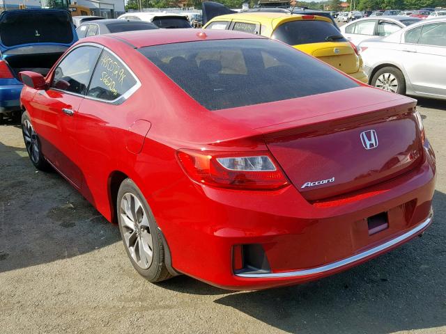 1HGCT1B88EA009190 - 2014 HONDA ACCORD EXL RED photo 3