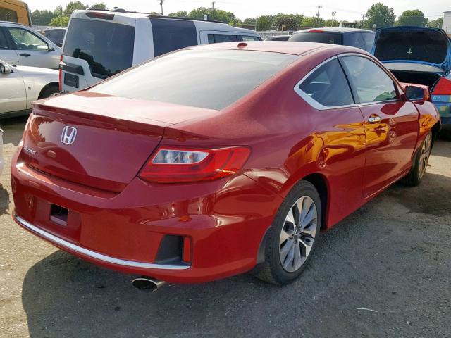 1HGCT1B88EA009190 - 2014 HONDA ACCORD EXL RED photo 4