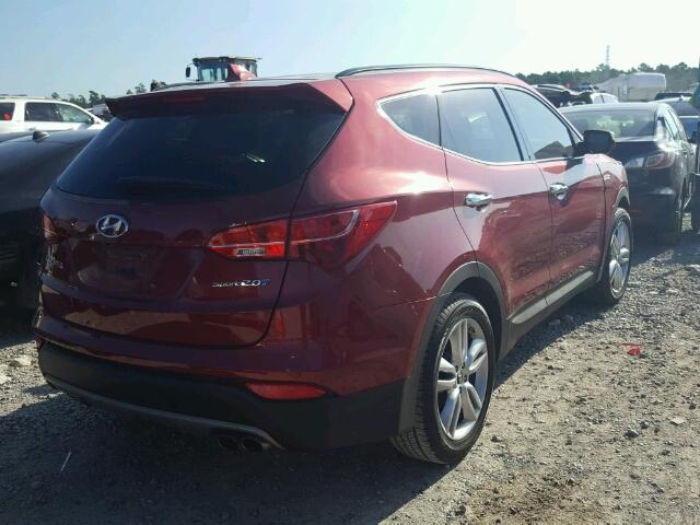 5XYZU3LA1EG200985 - 2014 HYUNDAI SANTA FE S RED photo 4