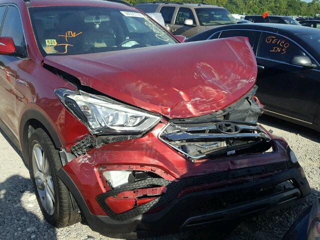 5XYZU3LA1EG200985 - 2014 HYUNDAI SANTA FE S RED photo 9