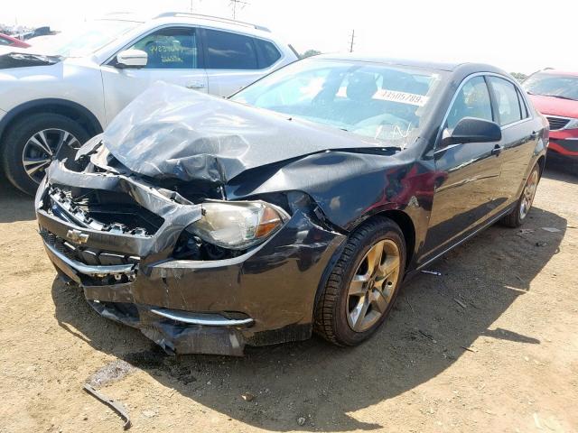 1G1ZC5EB4AF309628 - 2010 CHEVROLET MALIBU 1LT BLACK photo 2