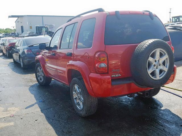 1J4GL58KX3W609780 - 2003 JEEP LIBERTY LI RED photo 3