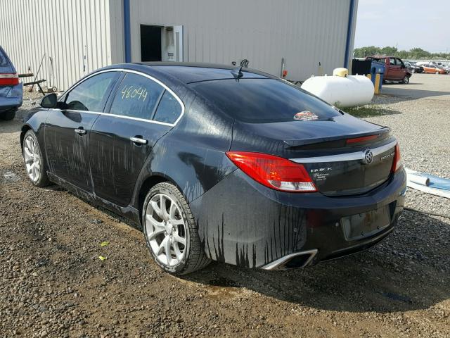 2G4GV5GV4C9179339 - 2012 BUICK REGAL GS BLACK photo 3