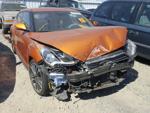 KMHTC6AE6GU261357 - 2016 HYUNDAI VELOSTER T ORANGE photo 1