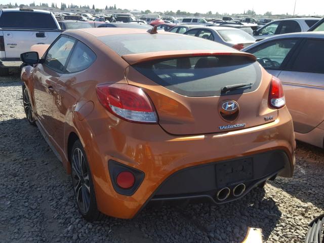 KMHTC6AE6GU261357 - 2016 HYUNDAI VELOSTER T ORANGE photo 3