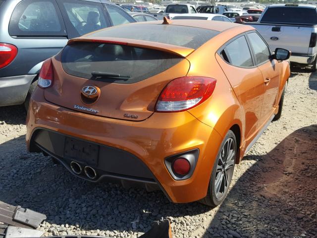 KMHTC6AE6GU261357 - 2016 HYUNDAI VELOSTER T ORANGE photo 4