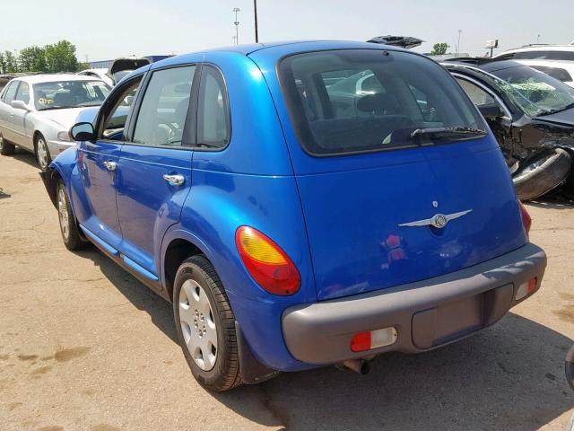 3C4FY48B03T531688 - 2003 CHRYSLER PT CRUISER BLUE photo 3