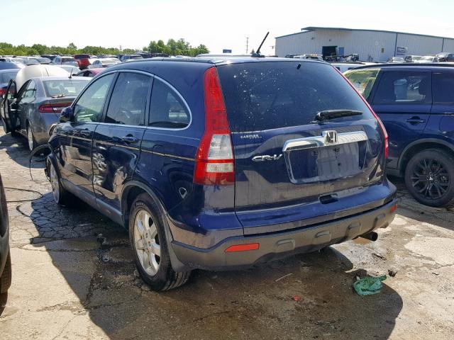 JHLRE48787C120237 - 2007 HONDA CR-V EXL BLUE photo 3