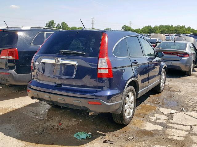 JHLRE48787C120237 - 2007 HONDA CR-V EXL BLUE photo 4